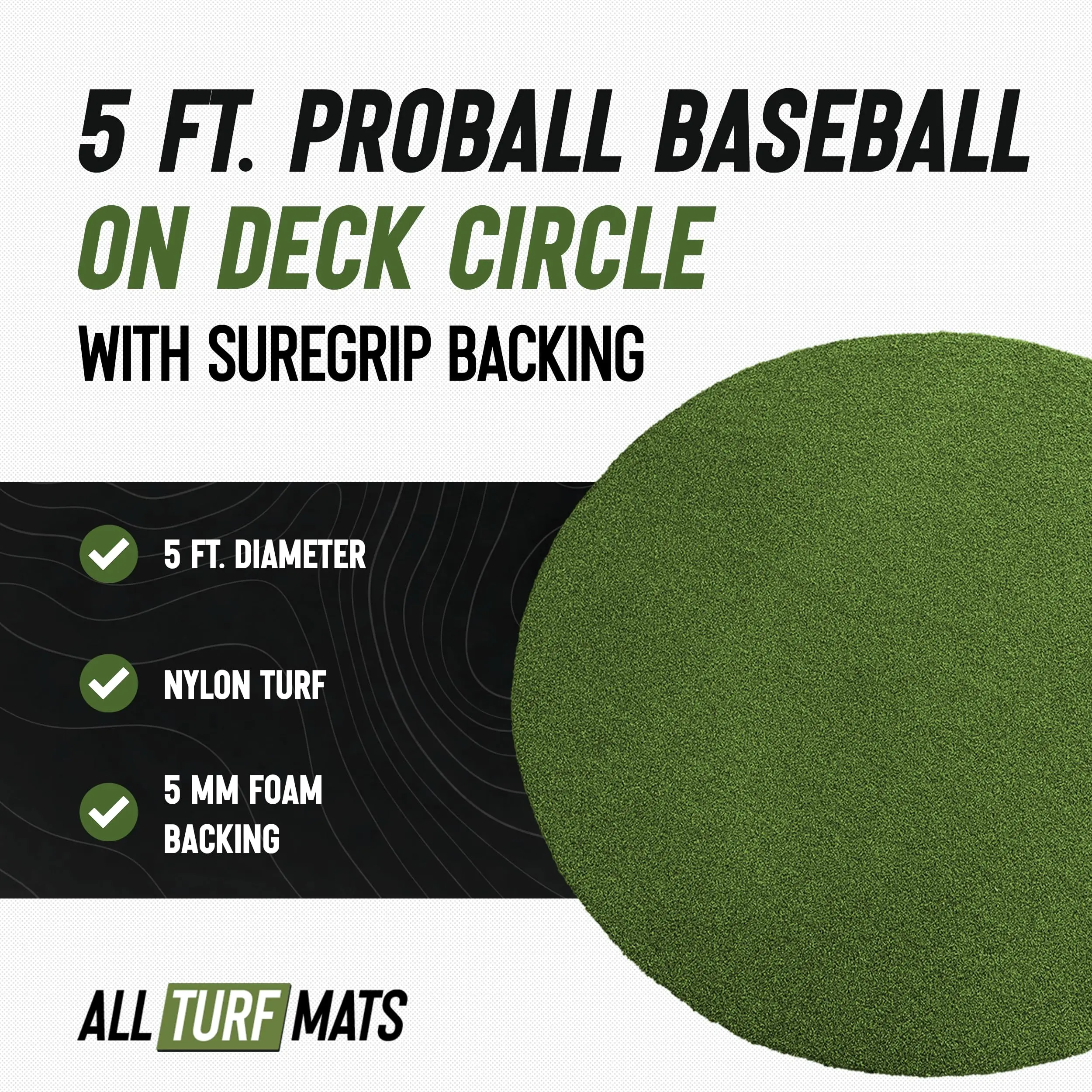 Baseball On-Deck Circle Mat – Durable Nylon Turf
