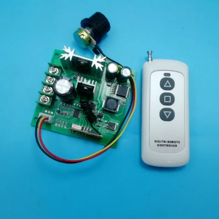 Wireless Remote Control DC Motor Speed Controller 12V 24V PWM Stepless Regulator 10A Switch