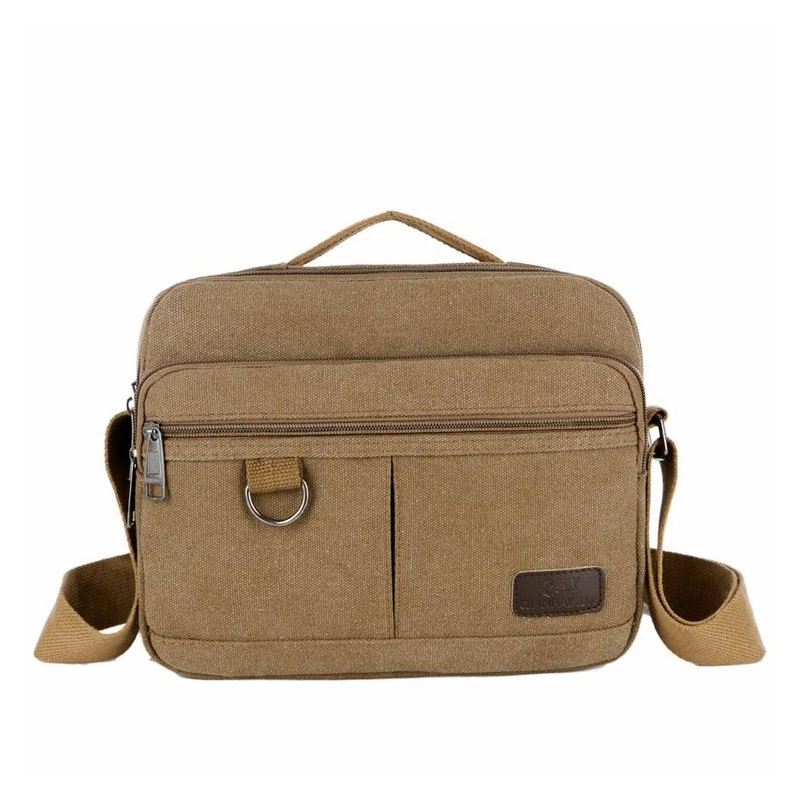 Men Canvas Briefcases Retro Business Office Shoulder Bags Work Crossbody Bag For Men's Large Capacity Laptop Handbage XA510F