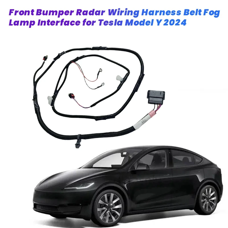 1489045-04-D Car Front Bumper Reversing Radar Wiring Harness Belt Fog Lamp Interface For Tesla Model Y 2024 148904504D