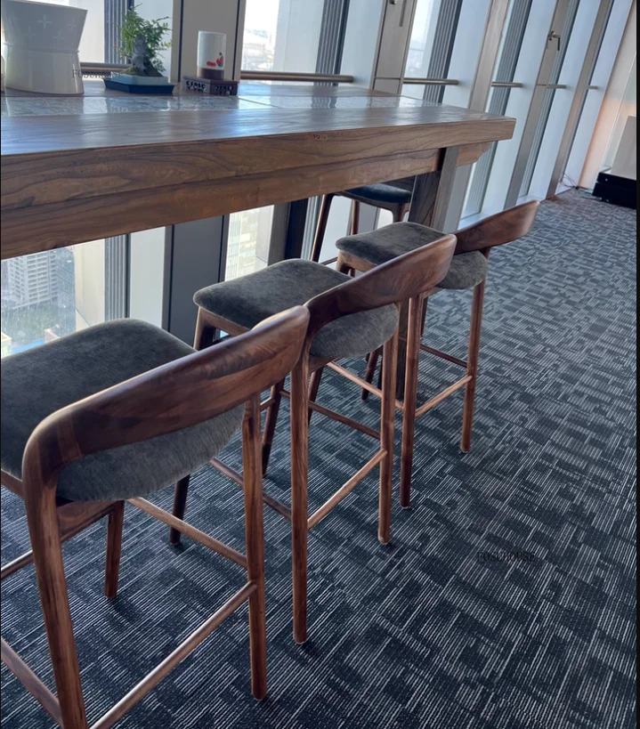 Commercial Kitchen Designer - #Nordic Solid Wood Bar Chairs Designer