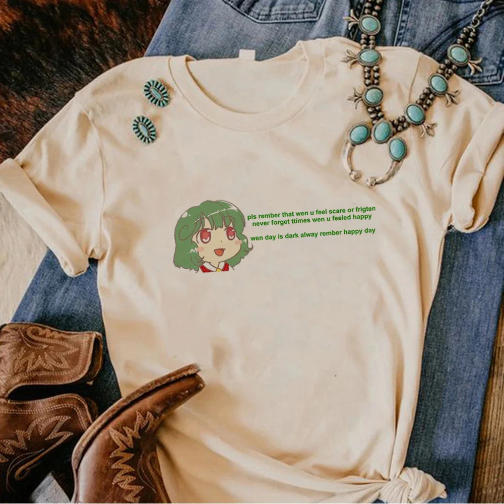 Touhou t shirt women funny graphic harajuku Tee girl comic harajuku clothes