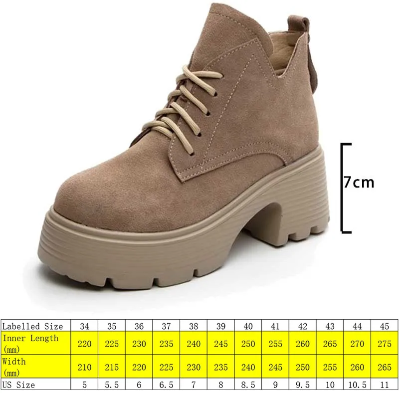 Fujin 7cm Synthetic Stretch Fabric Suede Genuine Leather Ankle Boots Wedge Flats Comfy Spring Women Loafer Autumn Platform Shoes