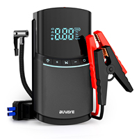 BUVAYE 12000mAh 2500A Car Jump Starter Air Pump 150PSI Tyre Compressor for 8.5L Gas & 6L Diesel  Smart Jumper with LED Lights