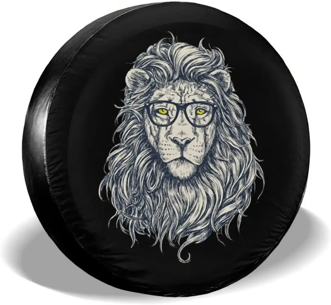 Reggae Rastafari Lion Spare Tire Cover Waterproof Dust-Proof Wheel Protectors Universal for Trailer,,SUV,RV and Many