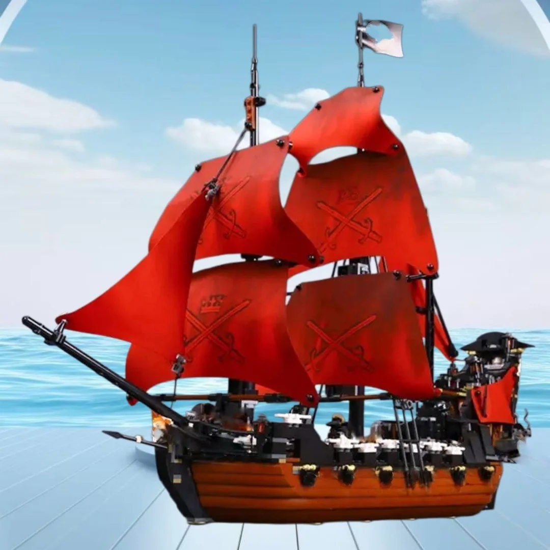 

Новый набор строительных блоков для сборки парусного боевого корабля, креативная модель из кирпичиков, коллекционная модель для взрослых, украшение для рабочего стола, подарок на день рождения