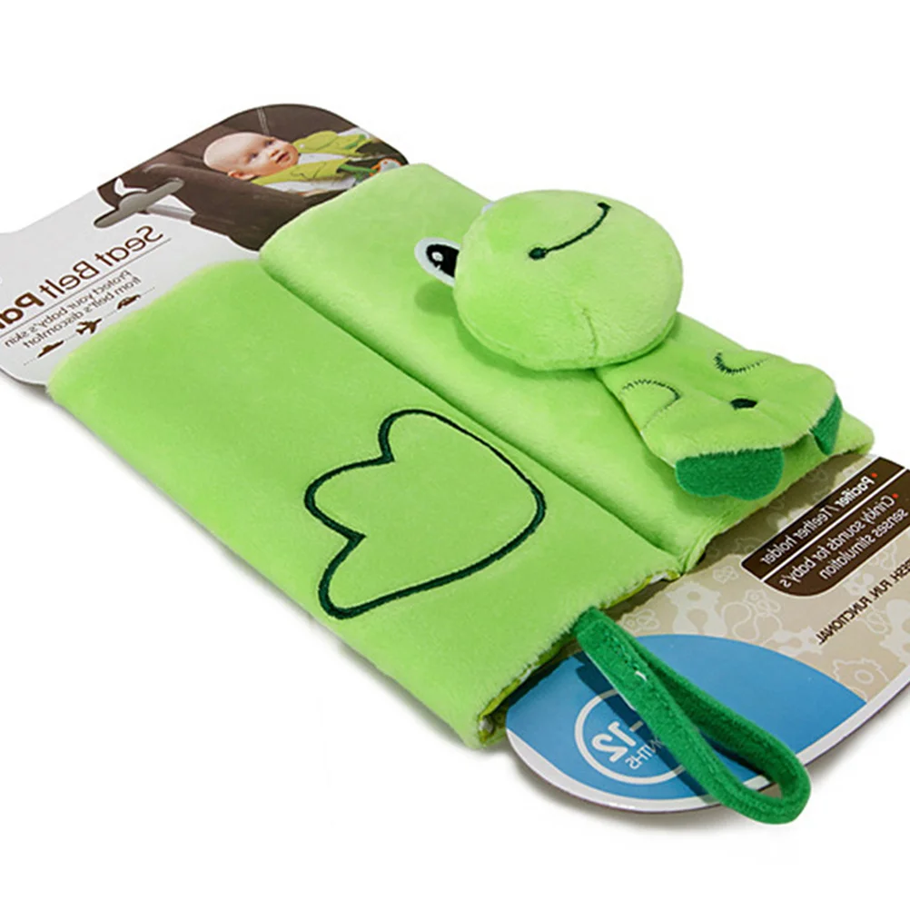 وسادة أمان لحماية كتف عربة الأطفال باللون الأخضر مناسبة عالميًا لغطاء حزام عربات التي تجرها الدواب