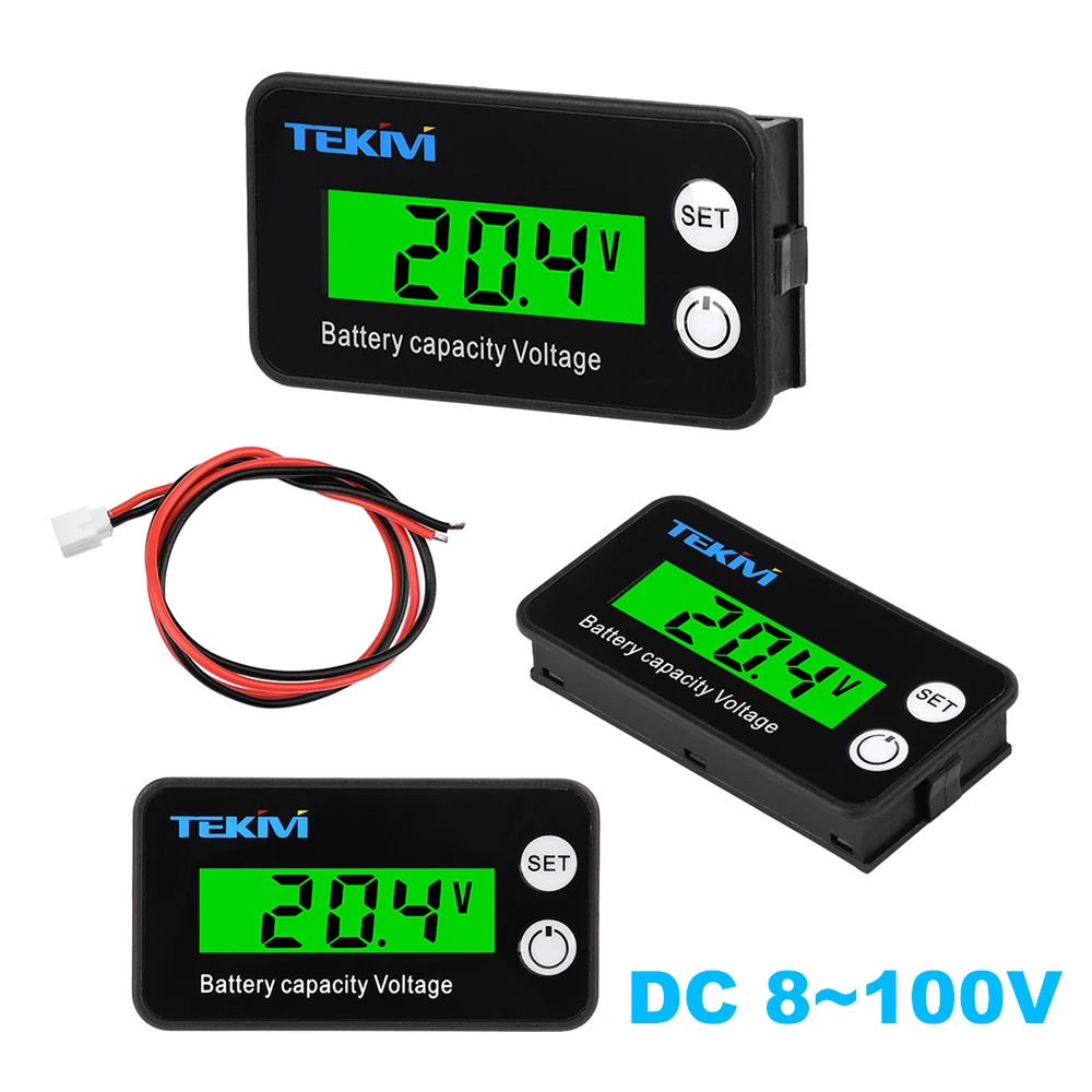 8-100V Dc Batterij Capaciteit Voltmeter Indicator Voor Lood-Zuur Lithium Batterijen Met Lage Druk Alarm Anti-Omgekeerde Verbinding