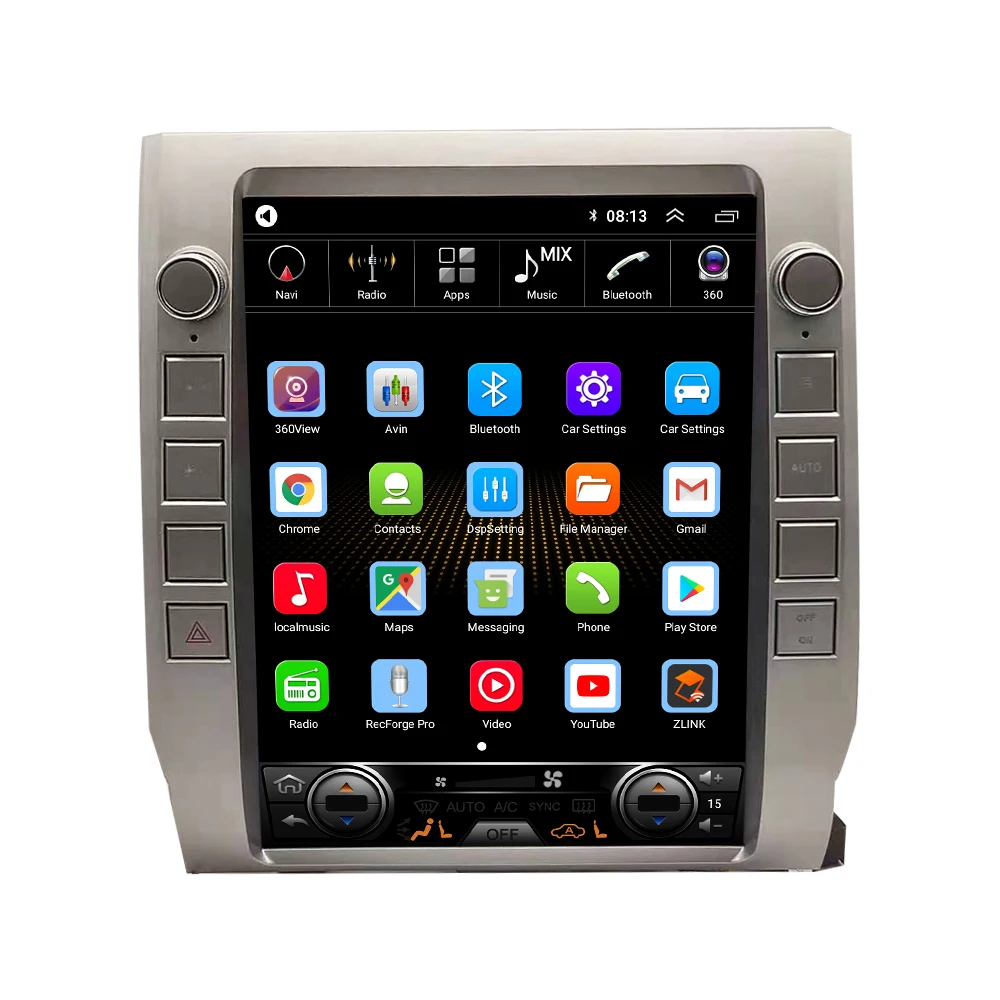 For Toyota Tundra 2015-2020 Radio Headunit Device Double 2 Din Quad Octa-Core Android Car Stereo GPS Navigation Carplay