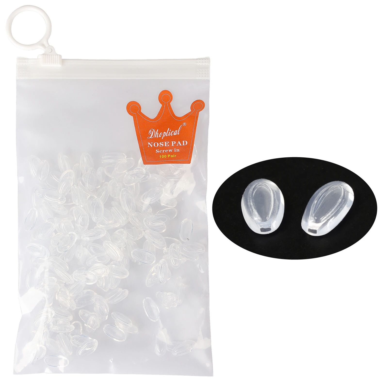 

(100 Pair）Eyeglasses Nose Pad Air-Cushioned Push in Clip on Eyewear Part for Eyeglasses Shop by Dhoptical