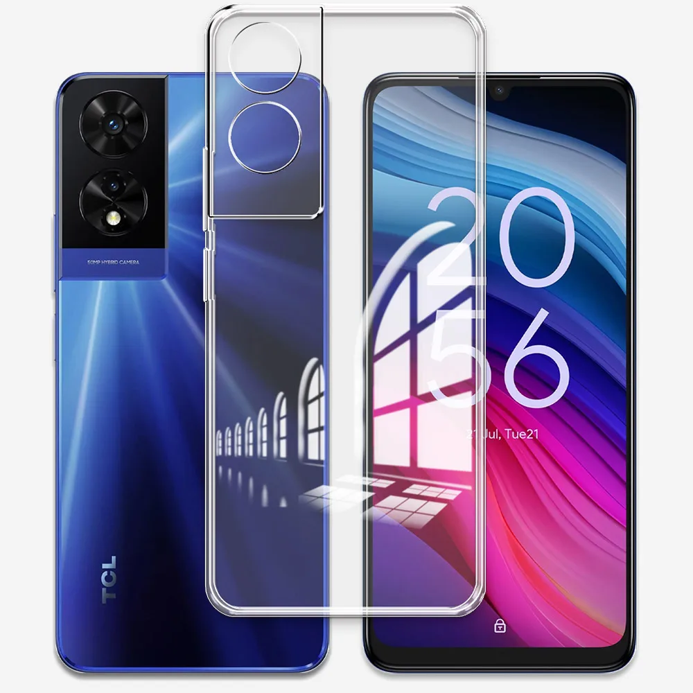 جراب سيليكون Tcl من tpu شفاف لـ tcl ، مقاوم للصدمات ، tcl505/tcl501 funda