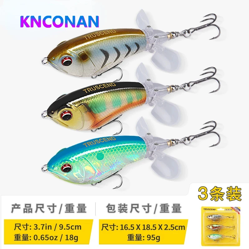 KNCONAN SPIN BAIT Трактор из двухлистной пульпы 9,5 см, жесткая приманка дальнего действия, бас-культер альburnus Sanben Hook Трактор, военный эбиум