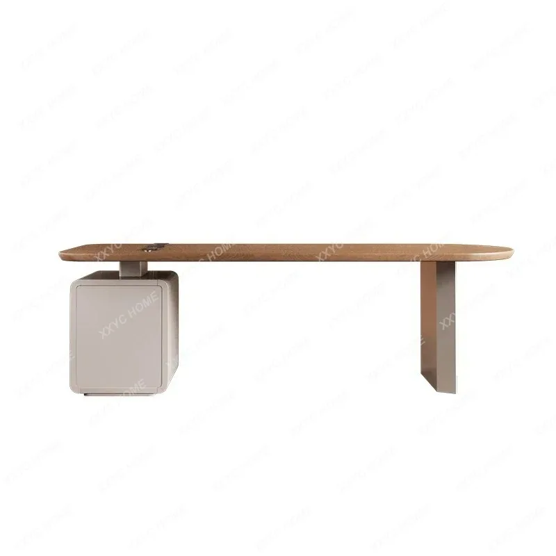 XX Medieval style solid wood 1.4 meters office computer desk simple modern boss table senior sense doctor desk