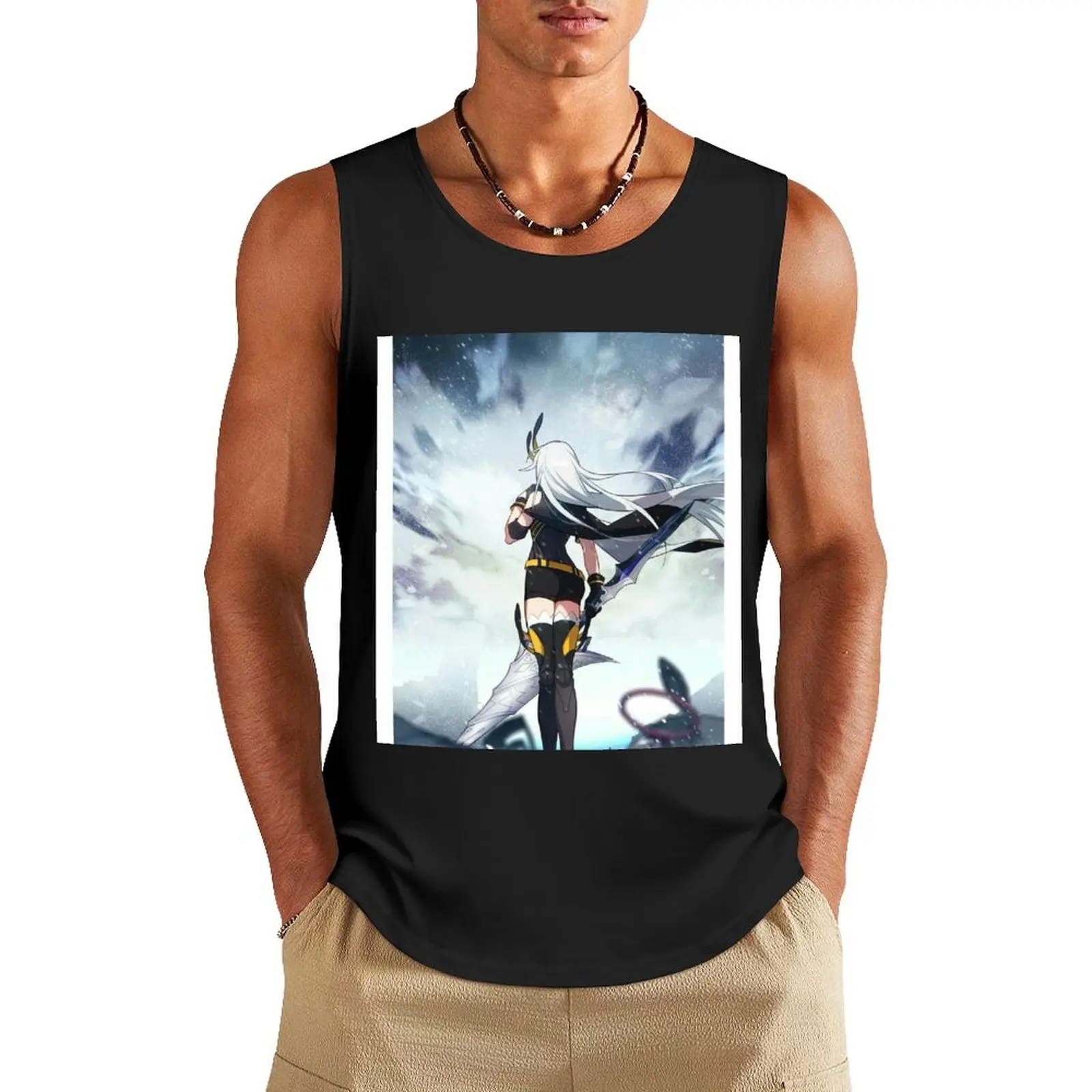 Kiana kaslana Tank Top sleeveless vest men Men's gym clothing clothes for men summer