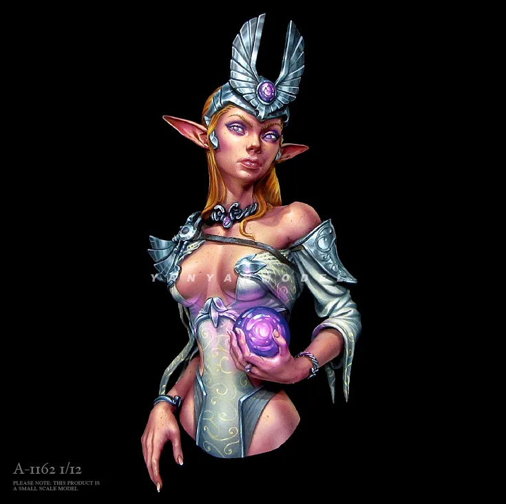 

1/12 Resin bust model kits figure colorless and self-assembled A-1162