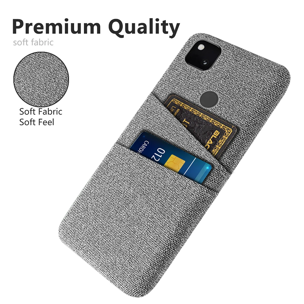 Dla Google Pixel 4A 4G 5A 5G 4XL 5 5XL 6 7 Etui Funda Dla Google Pixel 4 A XL Podwójna karta Tkanina Luksusowy pokrowiec biznesowy