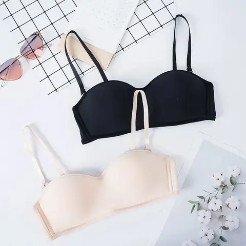 여성 보이지 않는 브래지어 Strapless Bralette 1/2 컵 여성 속옷 여성 원활한 파티 웨딩 브래지어 섹시한 란제리 새로운