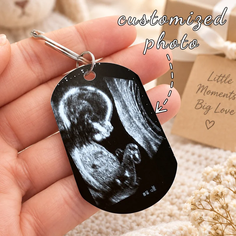 Custom Baby Ultrasound Keychain, Daddy Carry Me, Expecting Dad Gift, Sonogram New Born Keepsake for Father’s Day