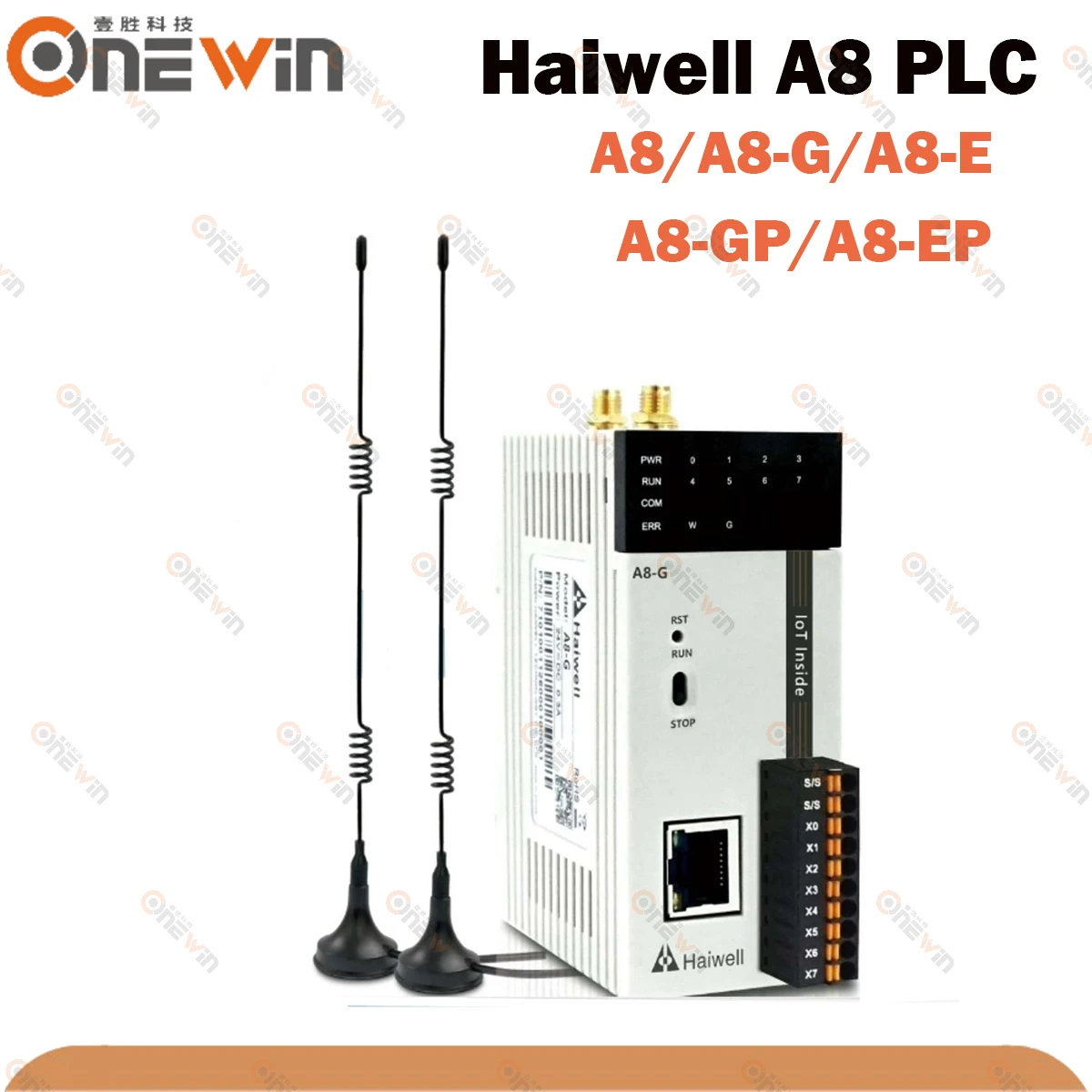 Haiwell A8 A8-E IoT PLC Programmable Logic Controller Intelligent Optional 4G Can Expansion 15 Modules