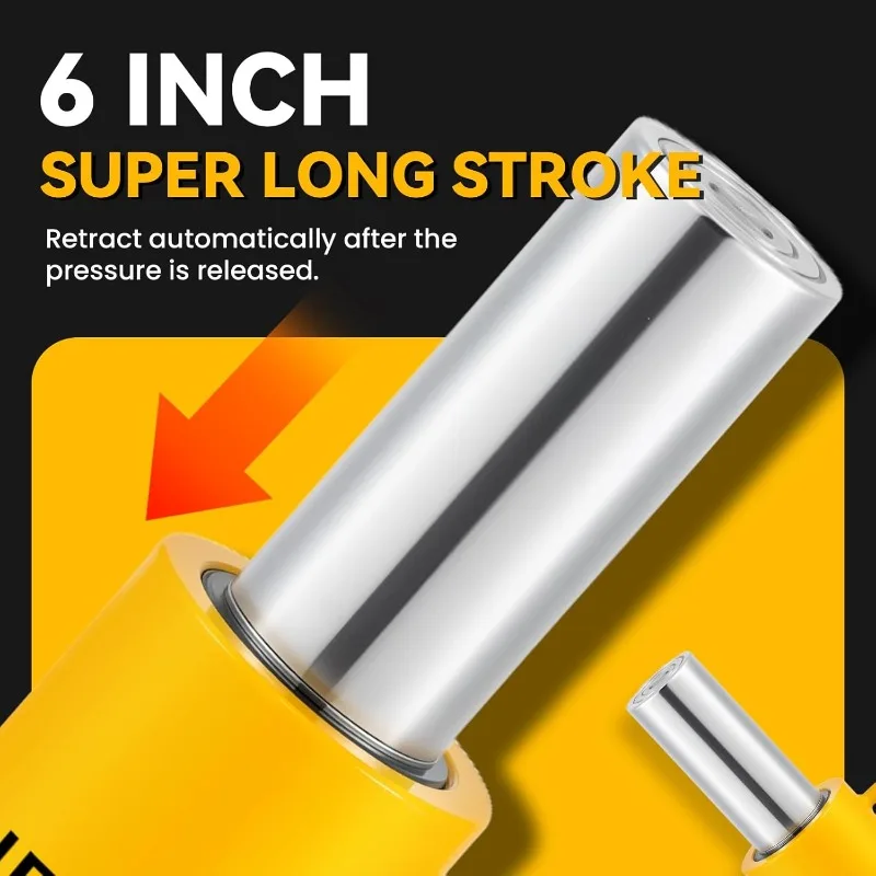 NEWTRY 30 ton hydraulische krikcilinder lange krik 6” slag draagbare hydraulische ram industriële hefkrik Porta Power Retract Aut
