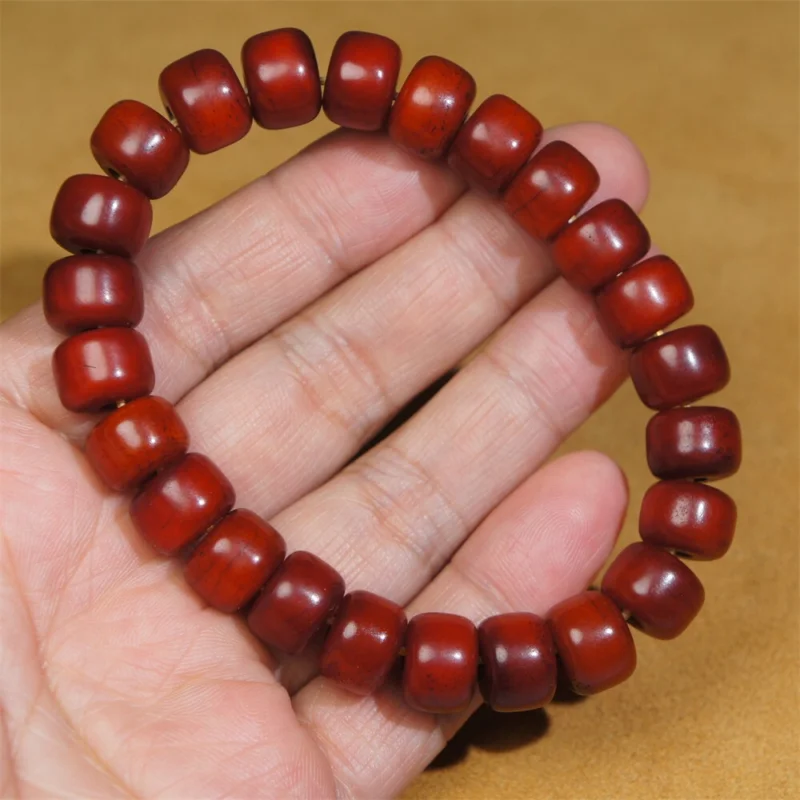 

Tibetan Old Yak Bone Beads HandString Amulet Bracelet