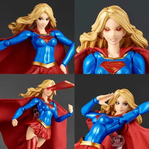 Pre-order Supergirl Anime Action Figures KO Kaiyodo Revoltech Figurine Supergirl Collectible Model Toys Gifts
