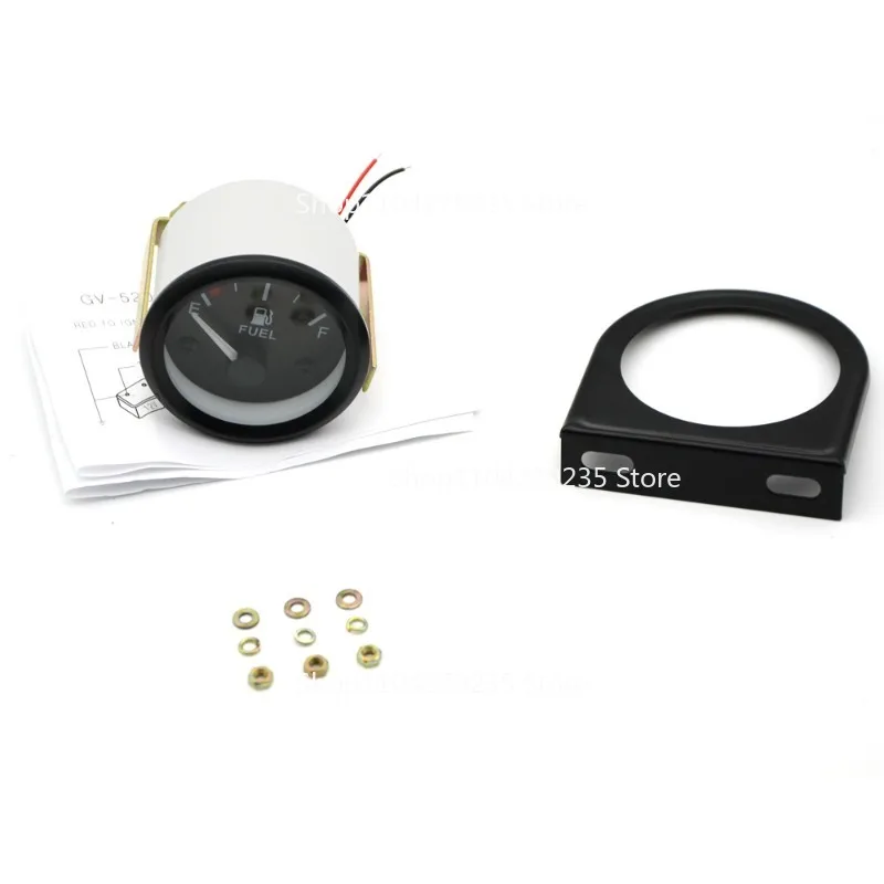 2 Inch 52MM Car Fuel Level Gauge Black Pointer 240-33 Ohm Universal Modified Instrument view 5