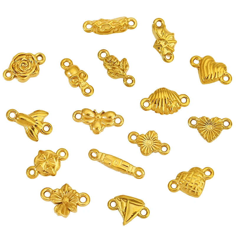 20 pçs de aço inoxidável amor coração flor crânio abelha pingentes para colar e pulseira jóias fazendo conectores acessórios