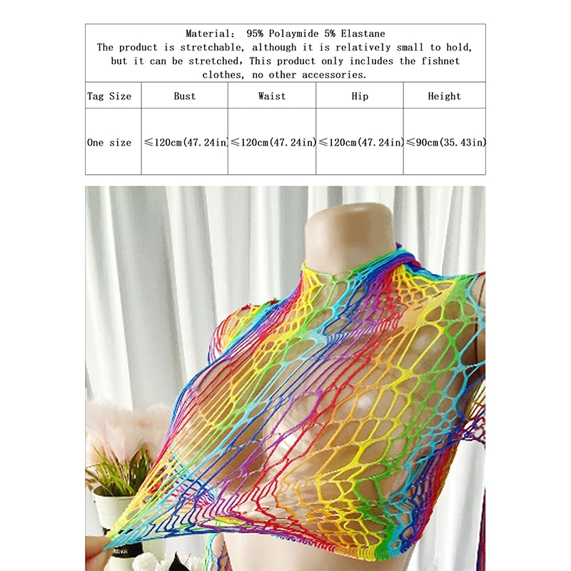 Women Summer Bodycon Top Beach Cover Up Hollow Out Beachwear Without Underwear Sheer Mesh Fishnet Dress Music festival Swimsuit view 4