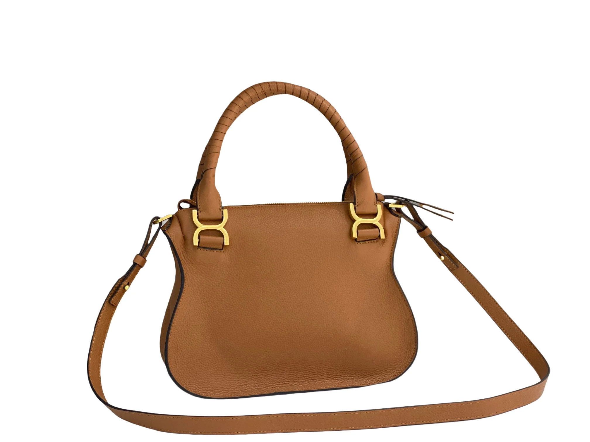 Women's Calfskin Vintage Hardware Saddle Bag Large Capacity Canvas Lining Casual Versatile Hand Shoulder Crossbody High Quality