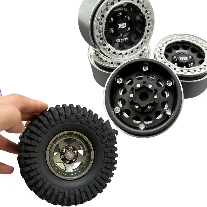 Metal locking wheel hub 1.9 2.2 inches suitable for 1/10 rc Crawler car CNC tire clamping SCX10 TRX4 Easy to contro