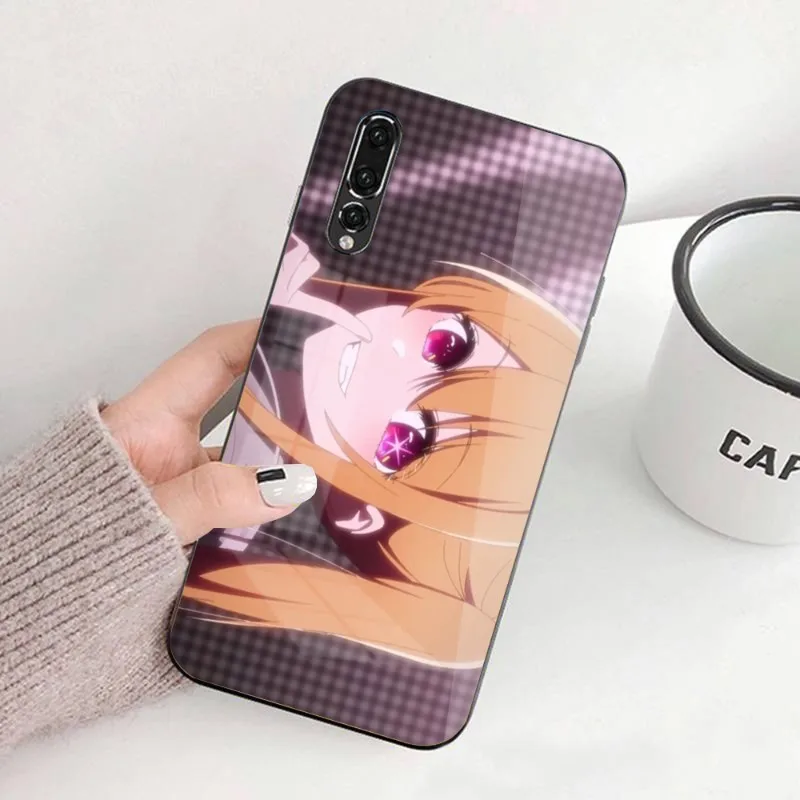 Anime Oshinoko Cool Phone Case for Huawei P50 P40 P30 P20 Pro Mate 40 30 20 Pro Nova 9 8 7 PC Glass Phone Cover