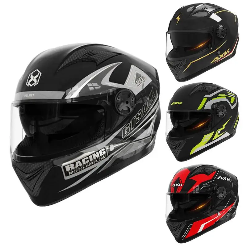 

Motorbike Open Face Half Double Visor Helmet Full Face Street Bike Headgear Full Face Fl-ip Up Helmets Motorcycle Bike Accessory