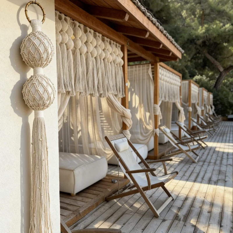 Boho Macrame Tassel Cotton Fringe Handmade Wall Hanging Decor Natural Style Home Decoration
