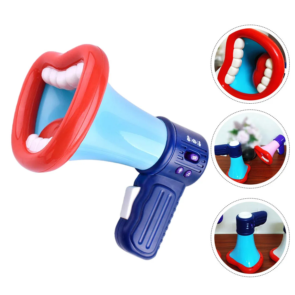 Outdoor Funny Voice Changing Speaker Toddler Portable Kids Changer Toy Abs Bullhorn Mouth Shape Horns