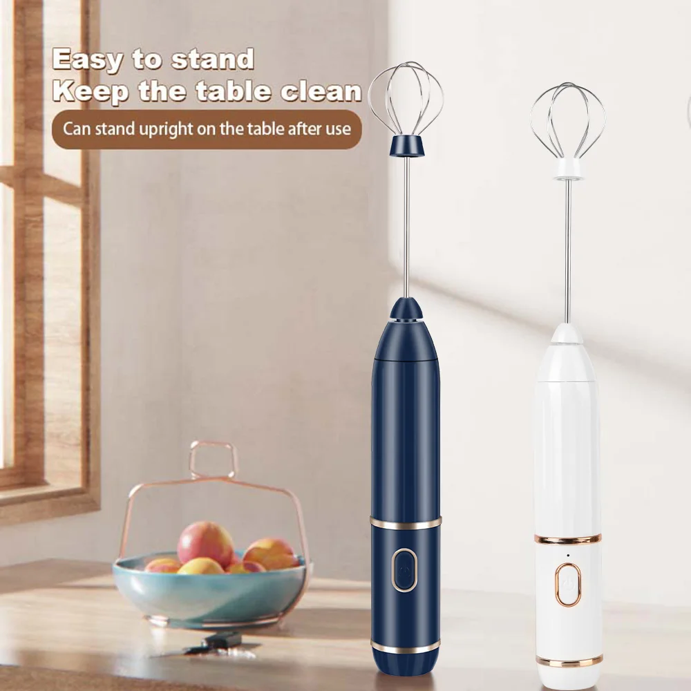 Rührwerkzeuge USB für Cappuccino-Creme, elektrische Handmilchaufschäumer, Küche, Schneebesen, Mixer, Mini-Kaffeemaschine, Schneebesen, 3 Geschwindigkeiten