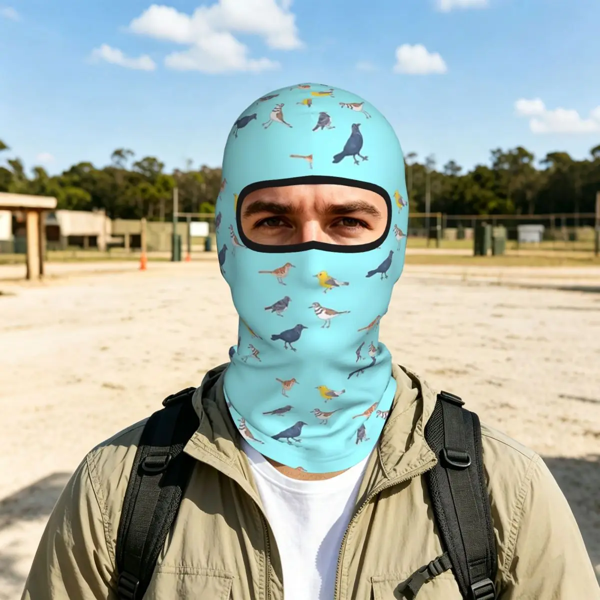 North American Bird Pack Breathable Balaclava Full Face Mask Sun Protection Neck Gaiter For Motorcycle Cycling Fishing Outdoor