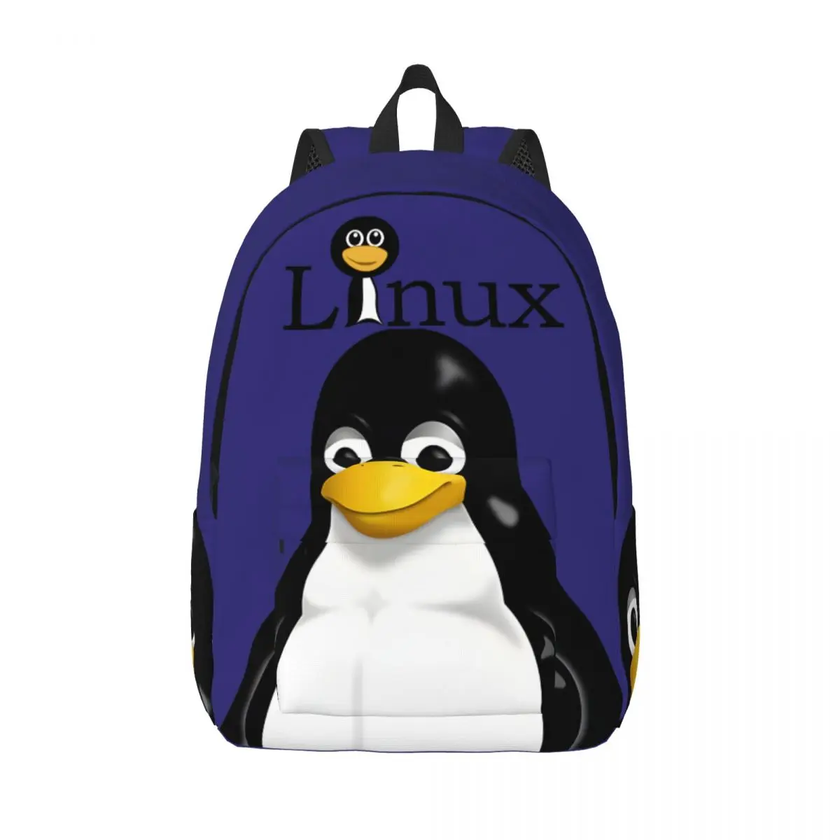 High School Fun Large Capacity Dual-Use L-Linux Tux Mascot Knapsack Students Laptop Bag Gift