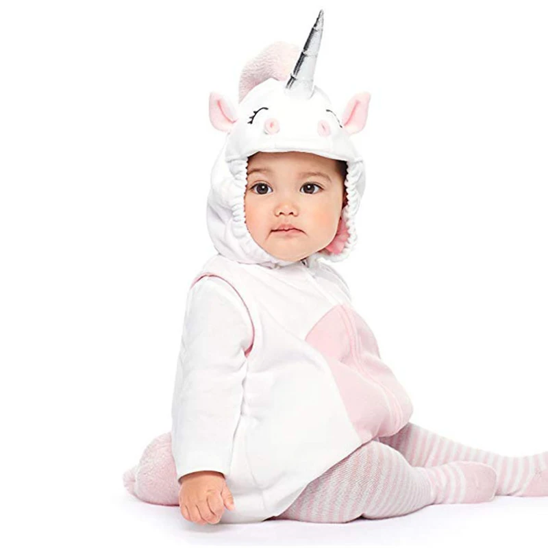 Umorden Unicorn Costume for Baby Infant 0-24M Hoodie Bodysuit Romper Sleeveless Halloween Purim Birthday Fantasia Clothes