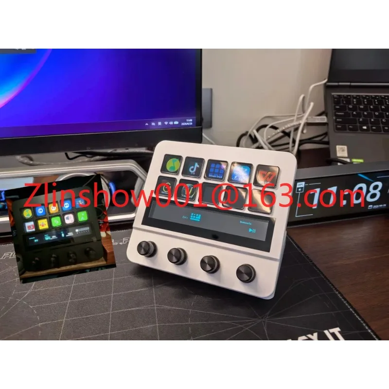 N4 custom keyboard with screen touch live console visual LCD macro keys