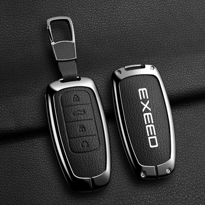

Zinc Alloy Car Key Case for Chery EXEED RX SUV Remote Decoration Cover Shell Keychain Ring Holder Fob Interior Accessories
