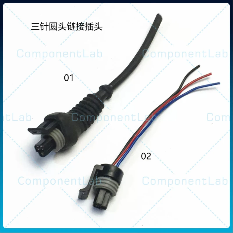 5-25pcs used 3-Pin Round Connector Pigtail for Automotive Sensors A/C Pressure
