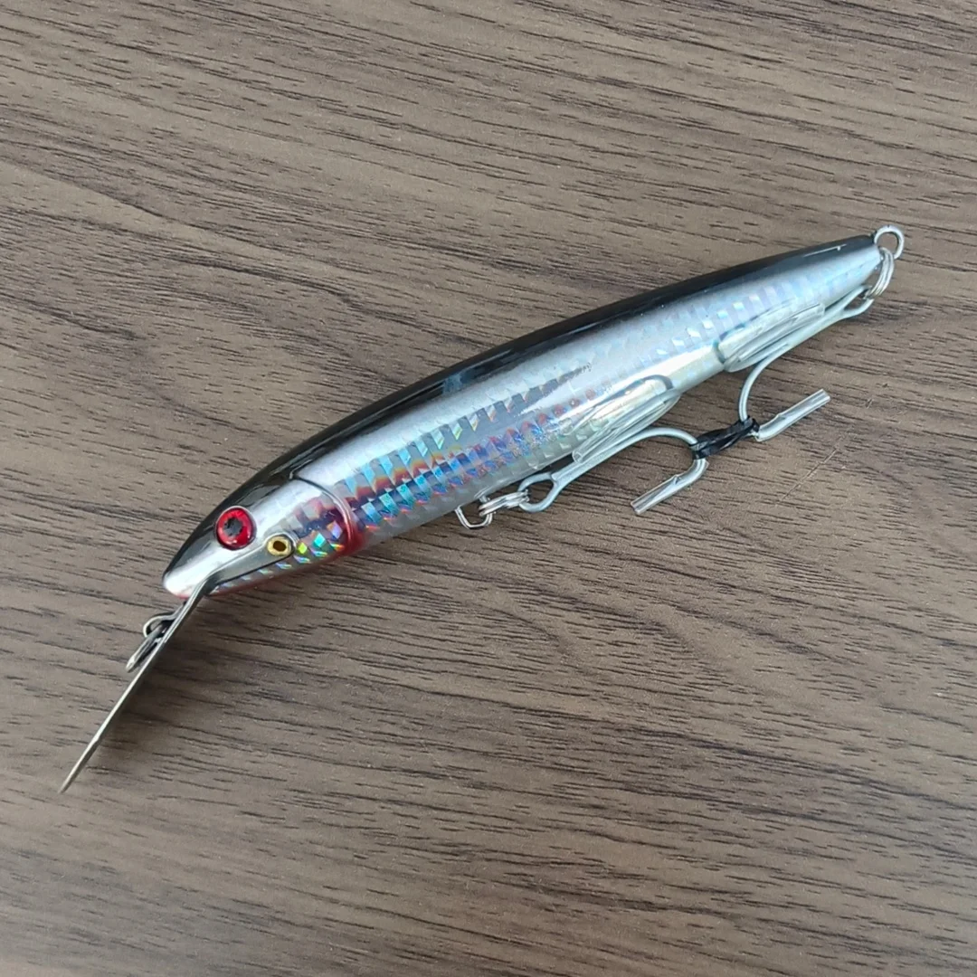 Swolfy 1Pc 130mm/32.5g Iron Tongue Minnow stainless steel lip Pencil Bait Dogs Bass Lure Fishing Tackle