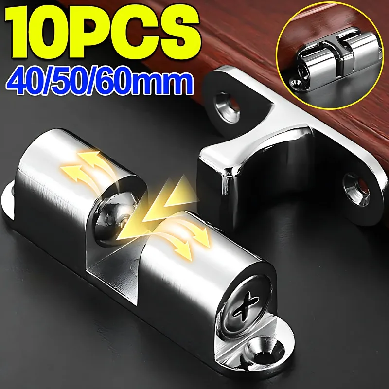 10/5/2/1PCS Zatrzask kulkowy do drzwi meblowych Mosiężny podwójny rolkowy zatrzask sprężynowy Zatrzaski do drzwi szafy Regulowany zatrzask napinający