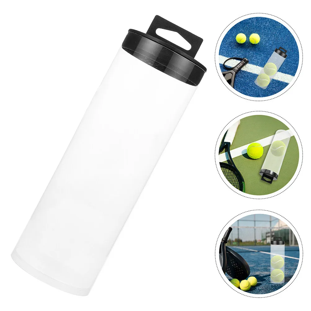 3Pcs Transparent Tennis Balls Case PVC Tube with Black Lid for Secure Non-Deforming Tennis Pickleball Storage Lightweight