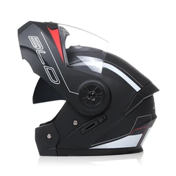 Mannen Vrouwen Cool Motorhelmen Dubbel Vizier Modulaire Opklaphelm Dot Goedgekeurd Race Motorcross Helmen Casco Kask Unisex