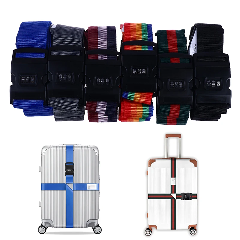 

Anti-theft Travel Luggage Strap Adjustable Password Lock Packing Belt Baggage Secure Lock Luggage Bundling Suitcase Accessories