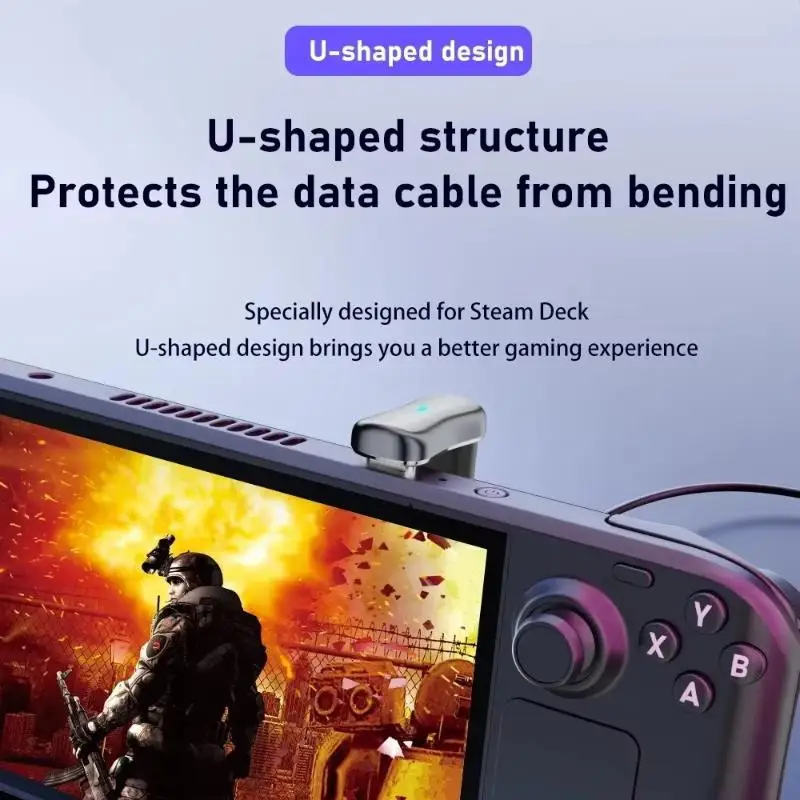 180 Degree USB C Adapter Type C Male To Female 20Gbps PD 140W Fast Charging Converter For Steam Deck Accessory