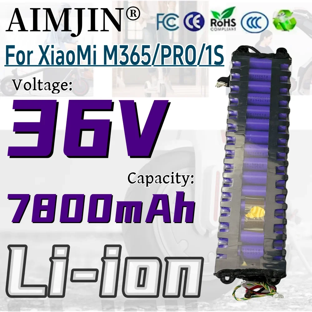 

100% New Original 36V 7800mAh Li-ion Battery for Xiaomi M365 M356 Pro Special Electric Scooter Battery Pack With Bluetooth commu