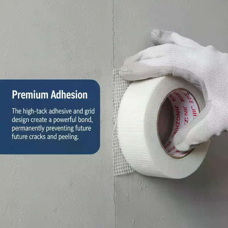30M Glass Fiber Self-adhesive Mesh Tape Wall Crack Repair Thermal Insulation Decorative Mesh Seam Tape Hardware